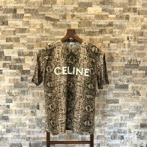 Celine Printed Cotton-Jersey Tshirt